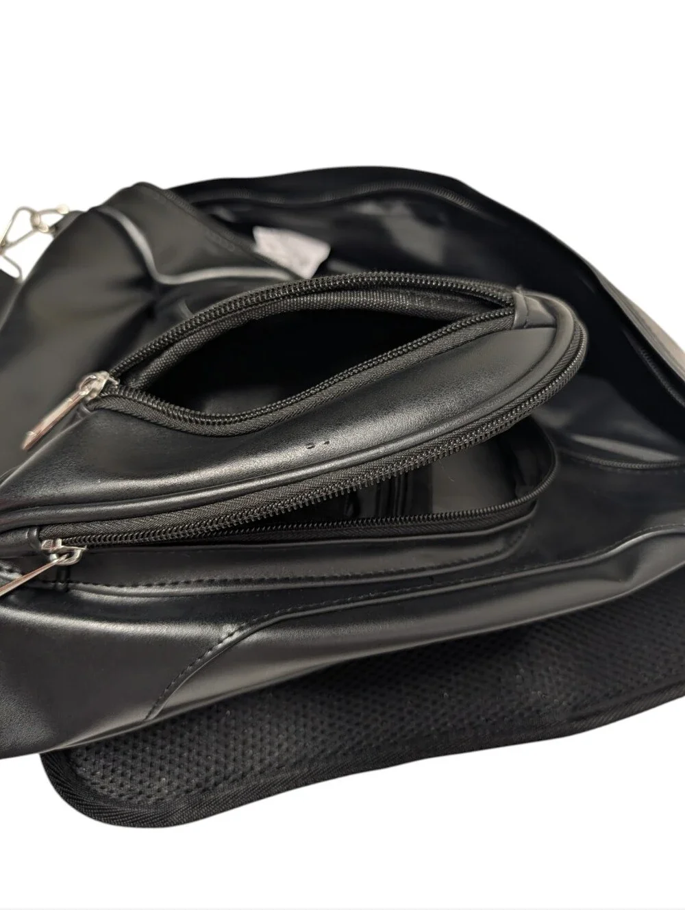 Journeyman Black Vegan Leather Sling Bag Crossbody Backpack NWT Men's Women's